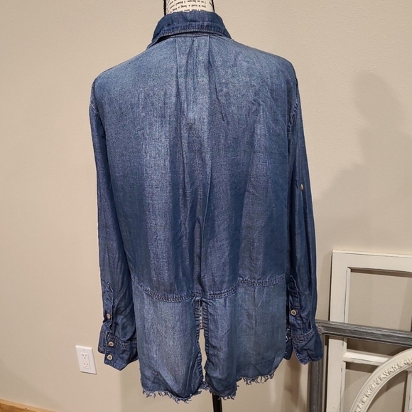 Cloth & Stone Womens Size‎ Med. CHAMBRAY Tencel - Picture 6 of 12